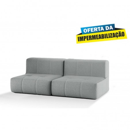 Sofá 2 Lugares Modular s/ Braço Roberta (172x86cm) c/ Oferta da Impermeabilização