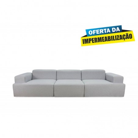 Sofá 3 Lugares Modular Everest (288x100cm) c/ Oferta da Impermeabilização