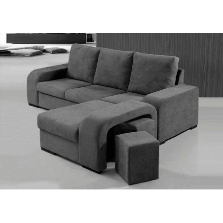 Sofá 2L + Chaise Long Reversível Mustang (233x160cm)