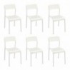 Pack de 6 Cadeiras Top (Branco)
