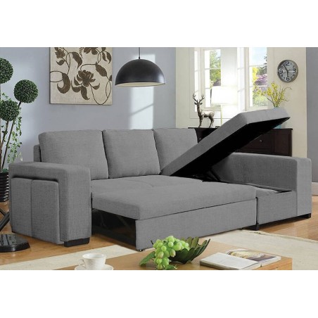 Sofá 2L + Chaise Long c/ Cama Gold (245x150cm)