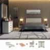 Pack Quarto Completo Marsel c/ Cómoda + Estrado (200x160cm)