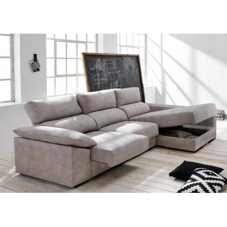 Sofá 2L + Chaise Long Marselha Prime (300x150cm)