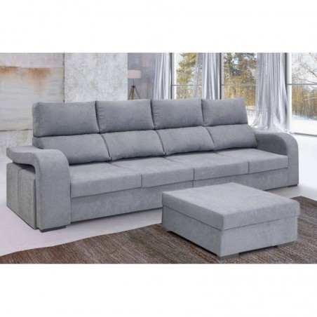 Sofá 3L + Chaise Long Reversível Cortada Luna 2 (290x150cm)