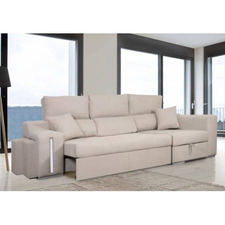 Sofá Chaise Long c/ Cama Salsa (263x145cm)