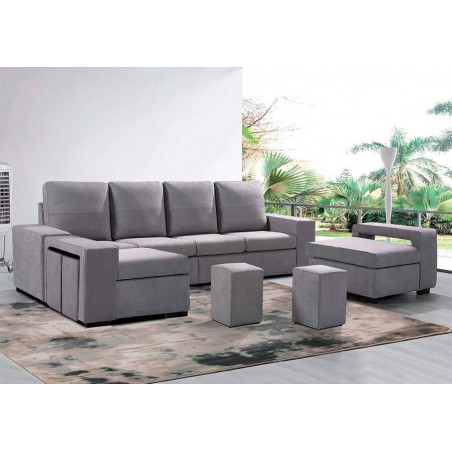 Sofá 2L c/ Dupla Chaise Long Mike (290x150cm)