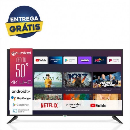 TV Grunkel 50'' LED de 127cm 4K ANDROID TV