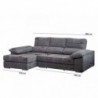 Sofá 2L + Chaise Long c/ Cama Logan (280x145cm)