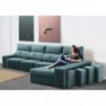 Sofá 3L + Chaise Long c/ Cama Apolo (345x160cm) c/ OFERTA Smart TV 32'' Grunkel