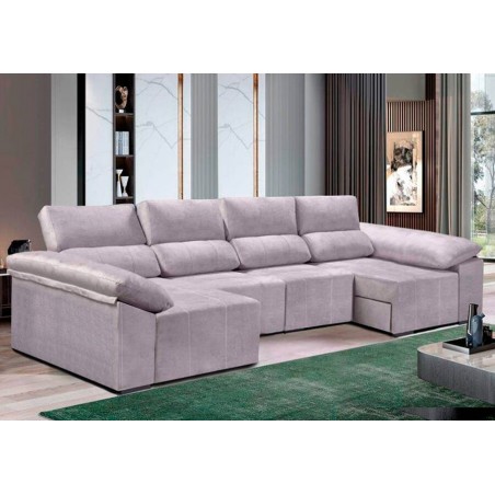 Sofá 2L + Dupla Chaise Long c/ Cama Santiago (320x150cm)