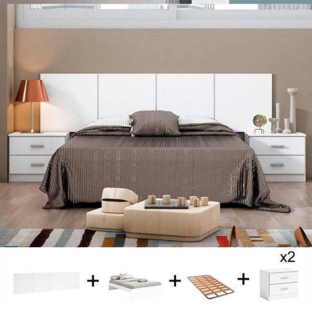 Pack Quarto Completo Couple c/ Cama Lyon + Estrado (190x150cm)