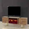 Base TV Alfa c/ Ef. Lareira e Sis. Som Inc. (180x58x38cm)