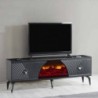 Base TV Venedik c/ Ef. Lareira e Sis. Som Inc. (180x58x38cm)