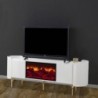 Base Tv Dicle c/ Ef. Lareira e Sis. Som Inc. (177x64x45cm)