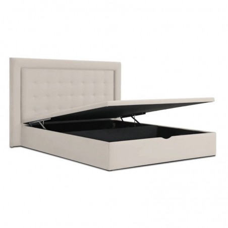 Cama Estofada Elite Minimalista c/ Sistema de Baú Inc.