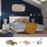 Pack Quarto Completo Selena c/ 2 Mesas de Cabeceira + Estrado (190x140cm)