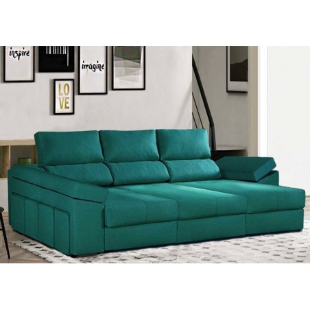 Sofá Cama 2L + Chaise Long Elvis Presley (270x150cm)