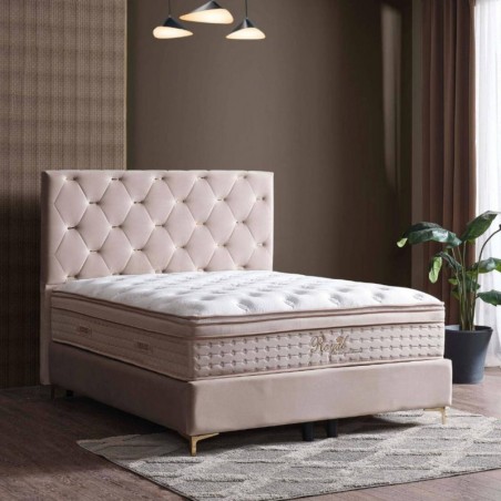 Cama Royal + Estrado, Sistema Elevatório e Fundos + Colchão Opc.