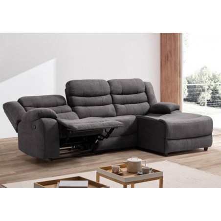 Sofá 2L Relax + Chaise Long Luxor (270x155cm)