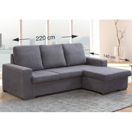 Sofá 2L + Chaise Long Reversível Manchester (220x140cm)