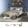 Pack Quarto Completo Pricy c/ 2 Mesas de Cabeceira + Estrado (200x140cm)