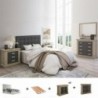 Pack Quarto Completo Armani/Roncal (Roble/Grafito) + Estrado (200x160cm)